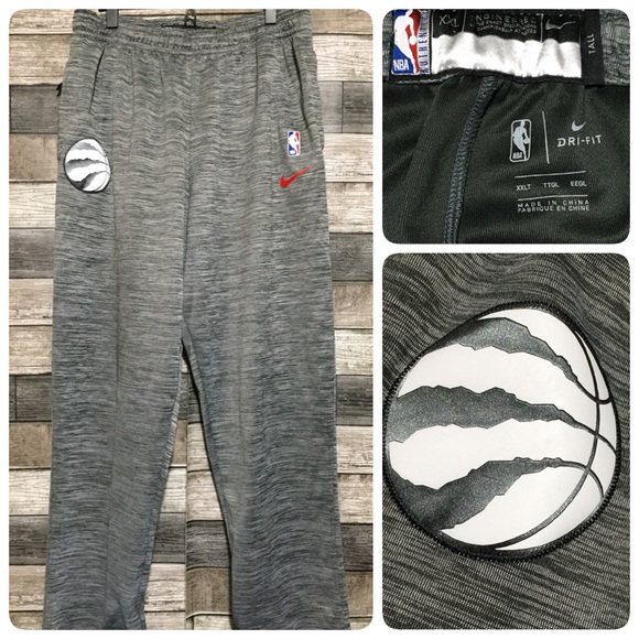 Nike Toronto Raptors NBA Pants Men’s XXLT Gray (Inseam 33) Drawstring - Picture 1 of 11